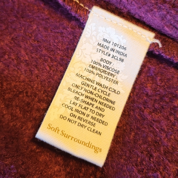 Soft Surroundings Embroidered Cardigan - Picture 9 of 11